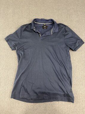 Hugo Boss Mens Navy Regular Fit Short Sleeve Polo Shirt M